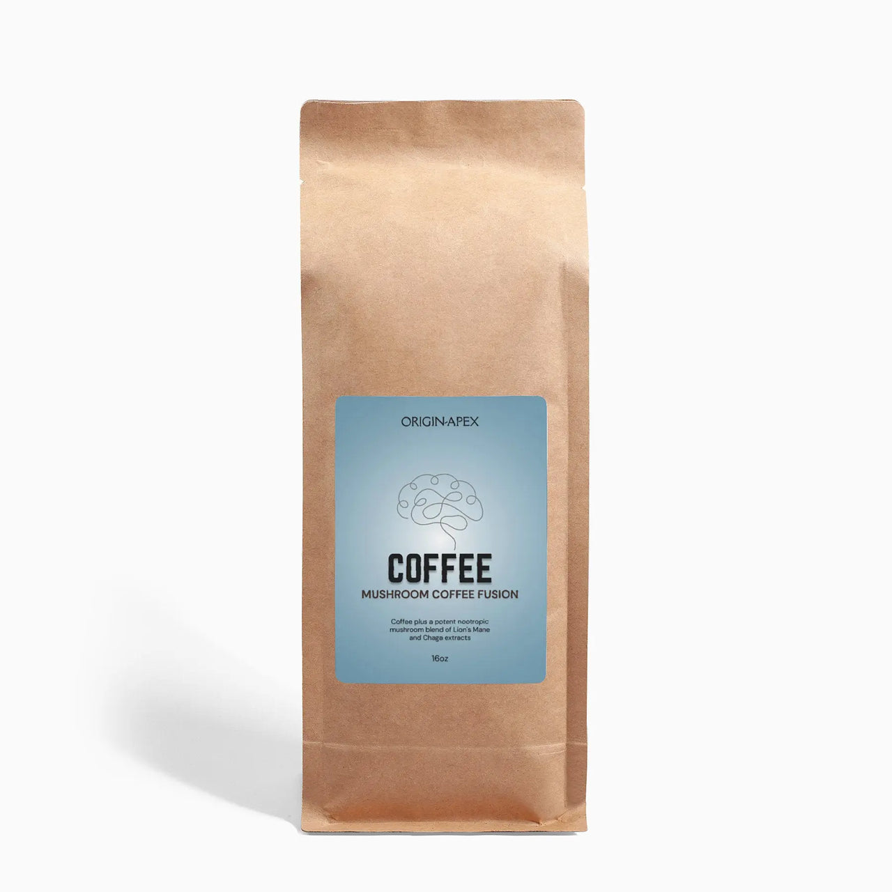 Front of Mushroom Coffee Fusion 16oz product.