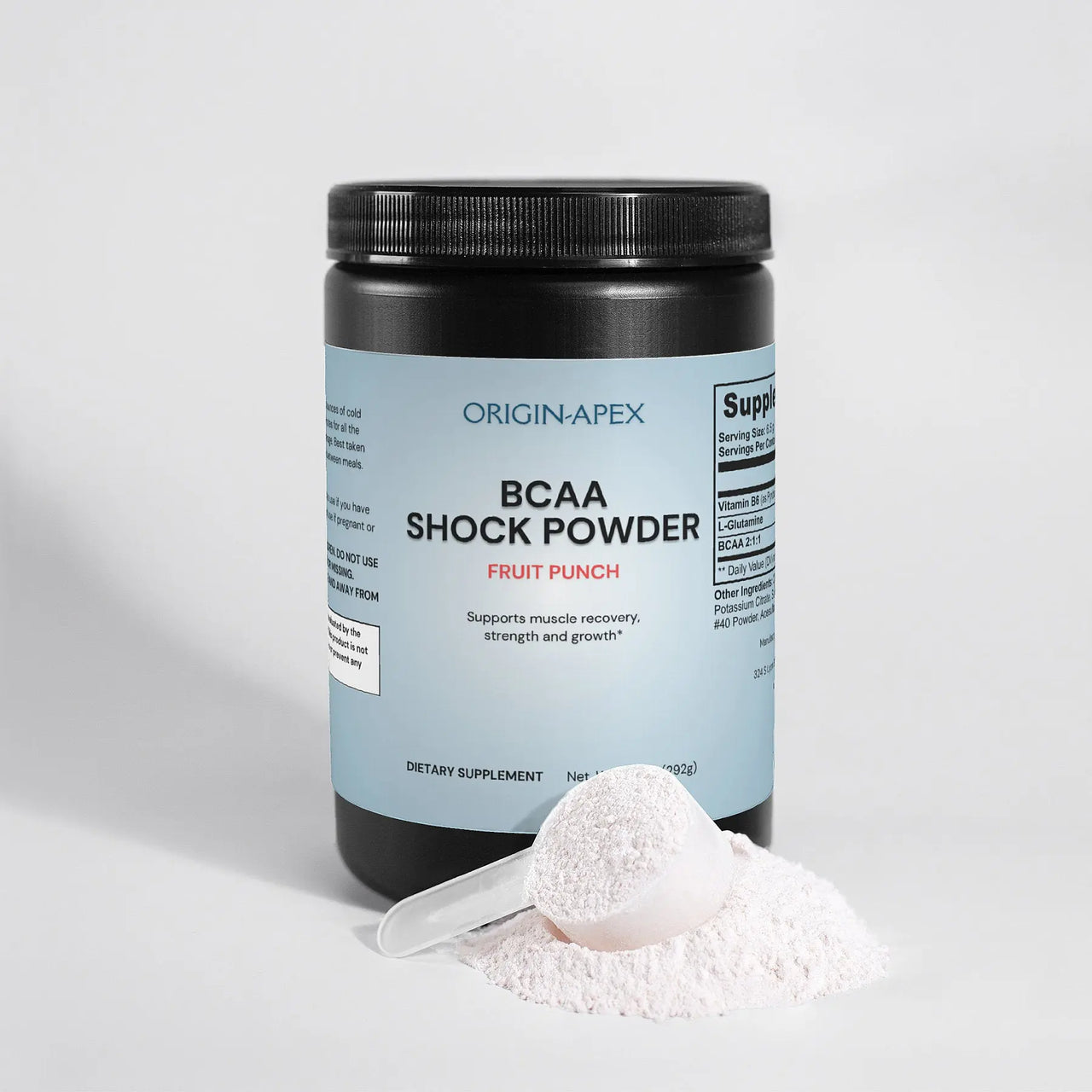 BCAA Shock Powder (Fruit Punch, powder with scoop