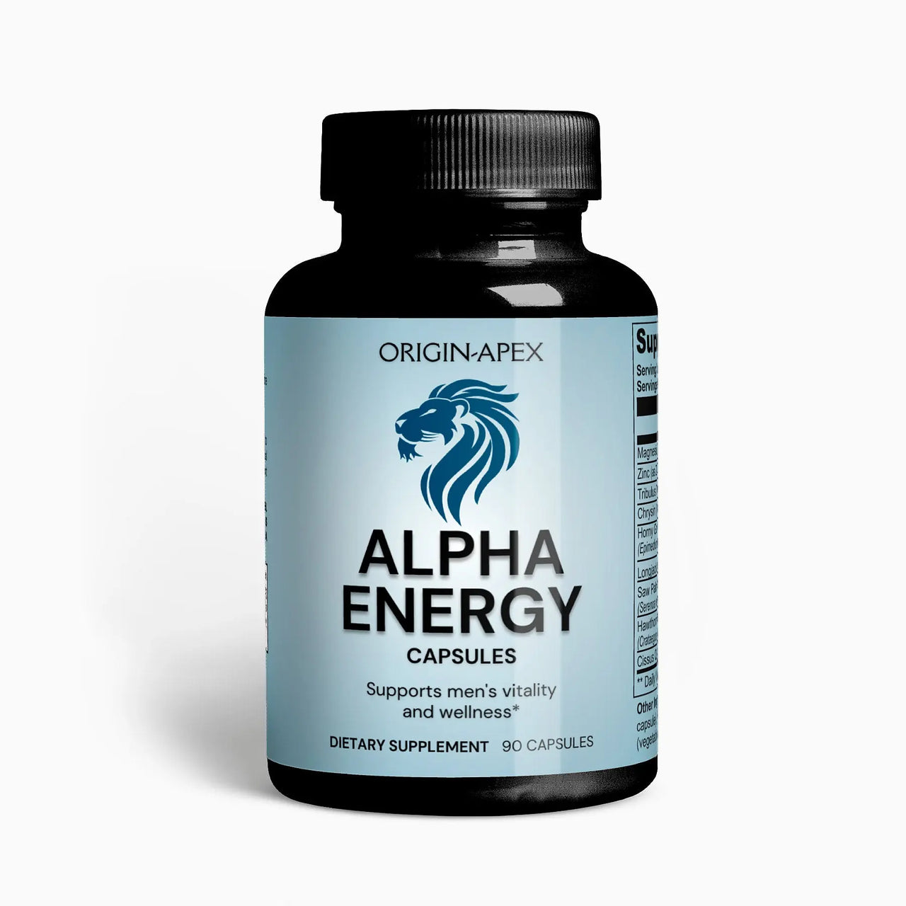 Alpha Energy - Men’s Vitality Supplement with Zinc, Tribulus & More for Muscle, Heart & Bone Health Origin Apex