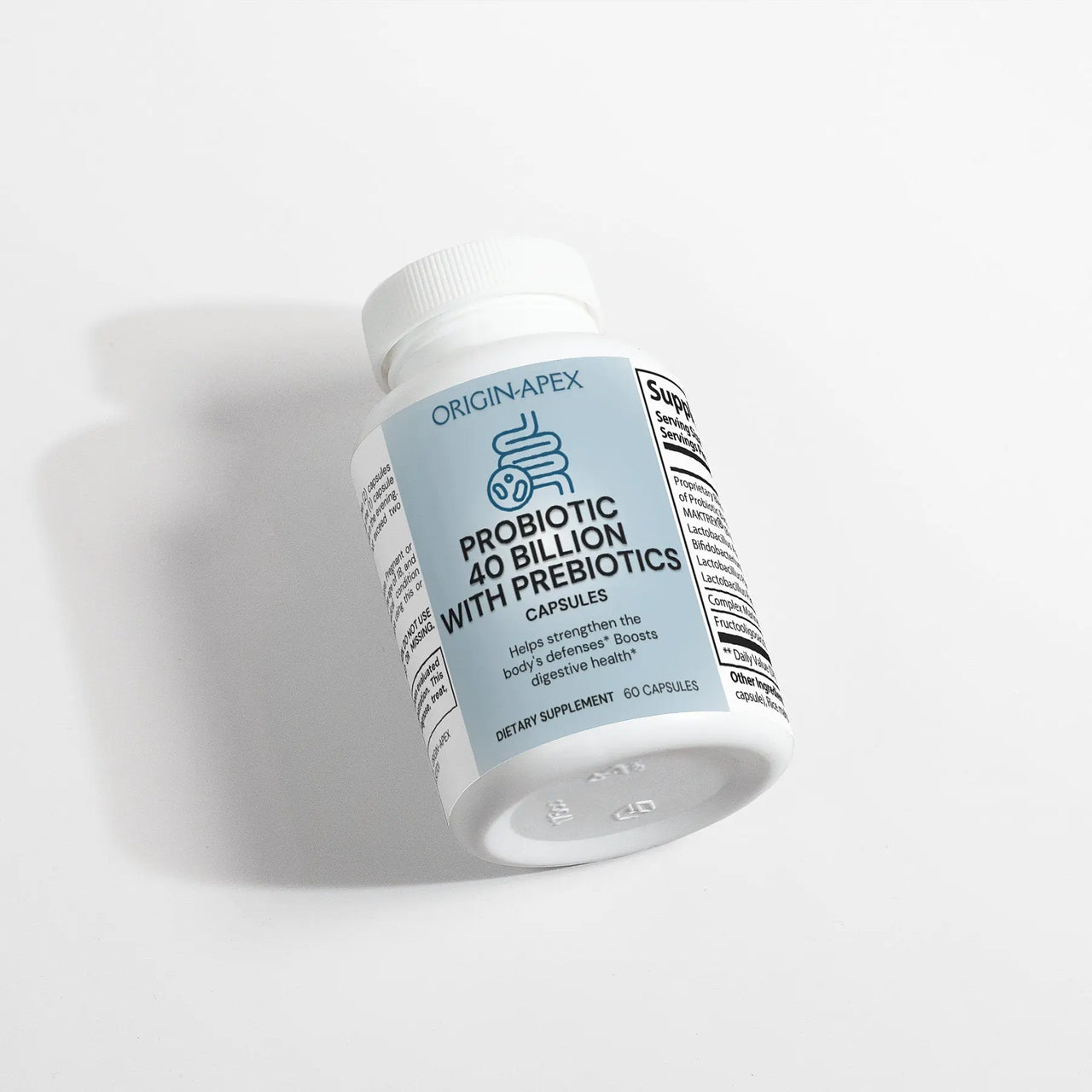 Probiotic 40 Billion with Prebiotics – 4 Strains for Gut & Metabolic Health Origin Apex
