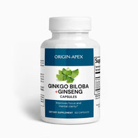 Ginkgo Biloba & Ginseng – Supports Brain Function, Immunity & Energy Origin Apex