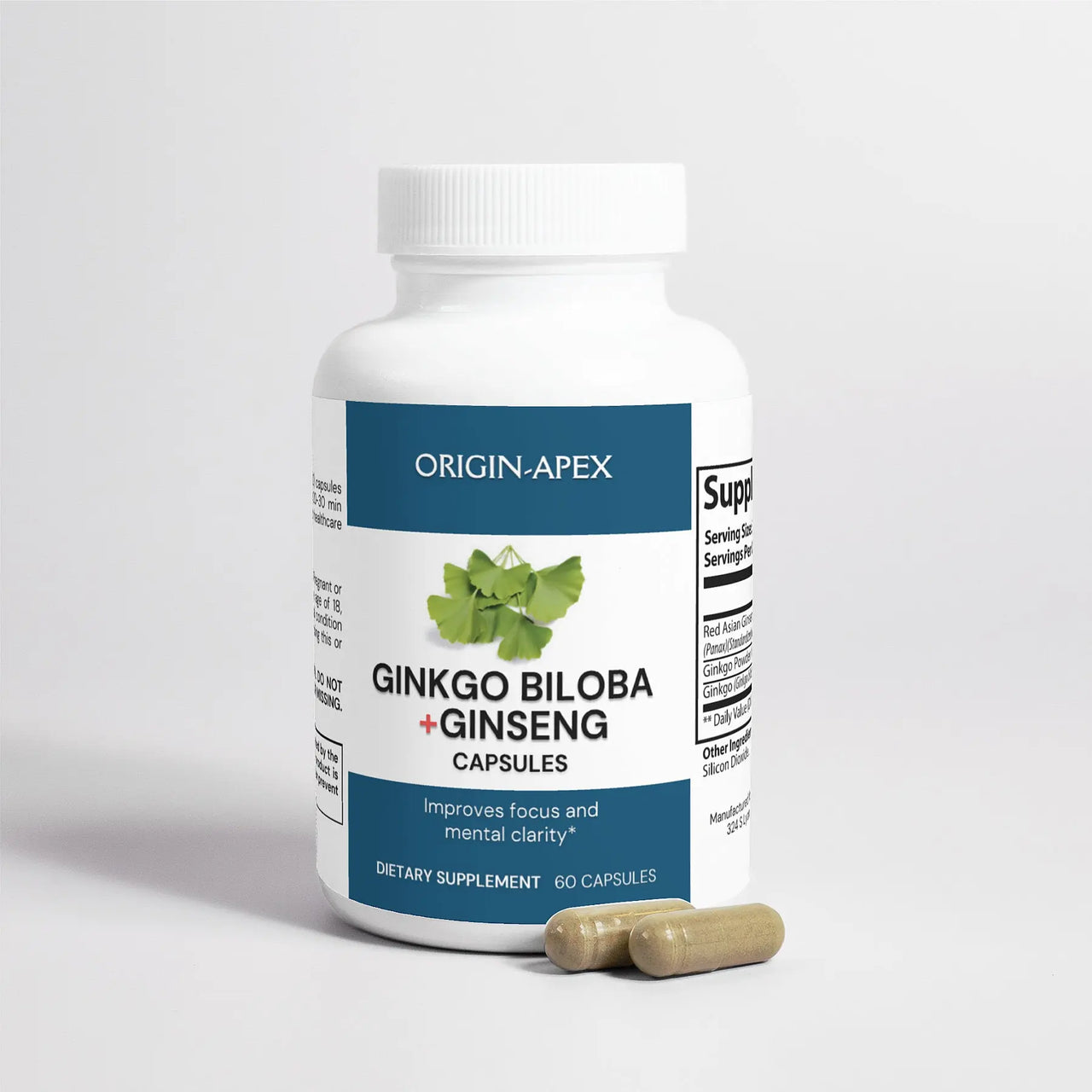 Ginkgo Biloba & Ginseng – Supports Brain Function, Immunity & Energy Origin Apex
