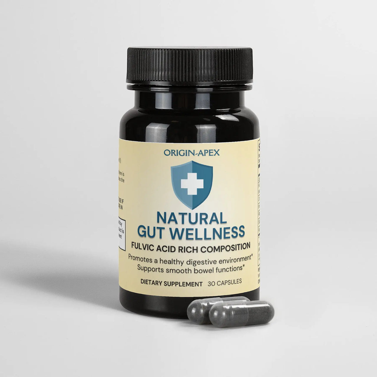 Natural Gut Wellness Capsules with Fulvic Acid – Digestive & Bowel Support Origin Apex