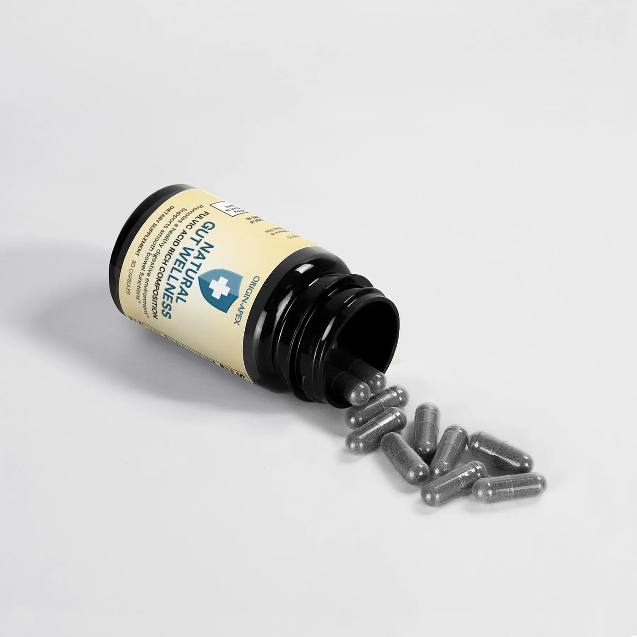Natural Gut Wellness Capsules with Fulvic Acid – Digestive & Bowel Support Origin Apex