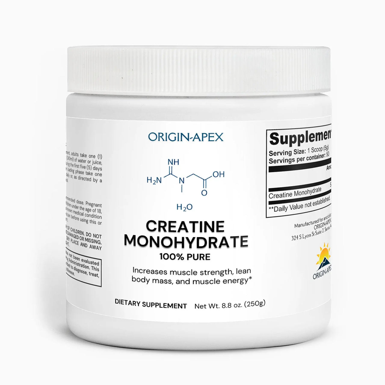 Creatine Monohydrate – 5,000mg Per Serving, Boost Exercise Performance & Muscle Strength Origin Apex