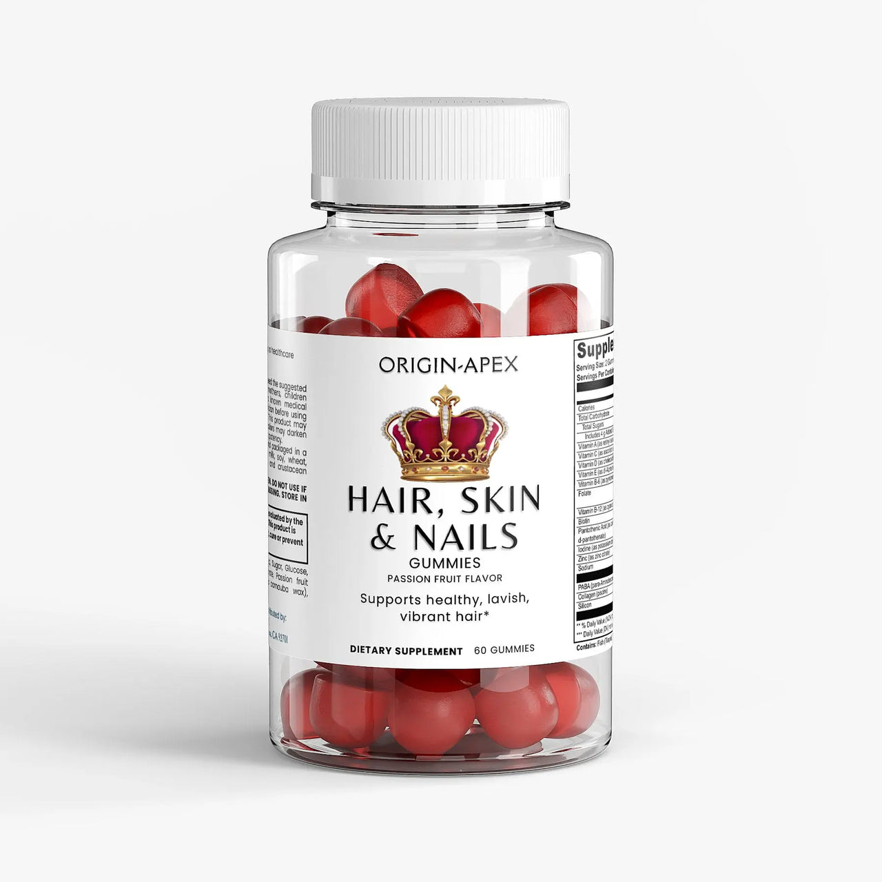 Hair, Skin & Nails Gummies – Biotin, Collagen & Vitamins for Radiant Beauty Origin Apex