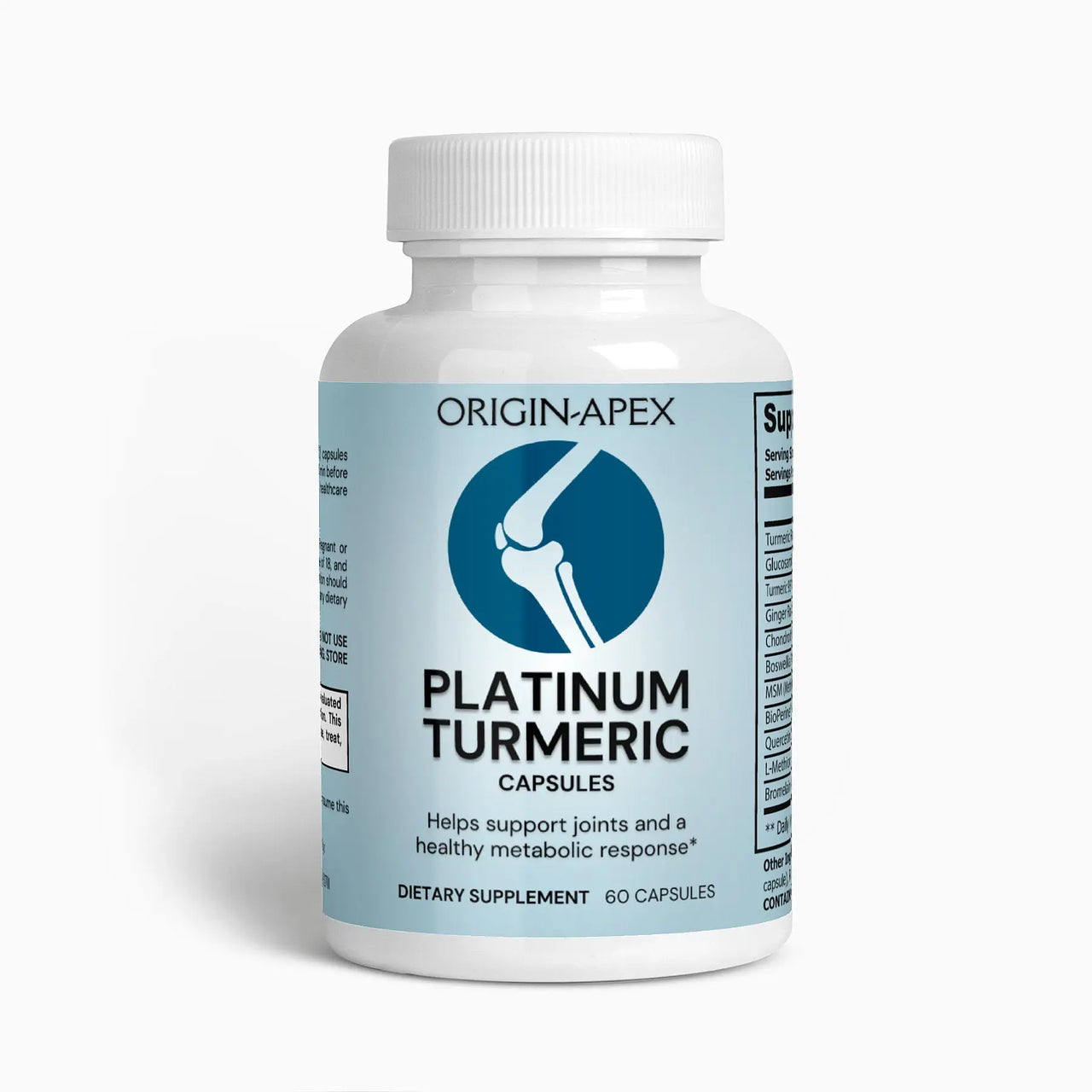 Platinum Turmeric – Advanced Joint & Inflammation Support with Curcumin, Boswellia, Glucosamine & BioPerine® Origin Apex