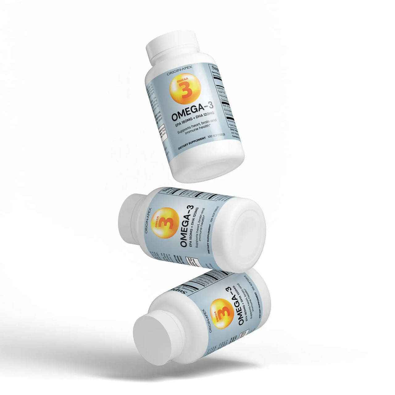Omega-3 EPA 180mg + DHA 120mg – Essential Support for Heart, Brain & Vision Health Origin Apex