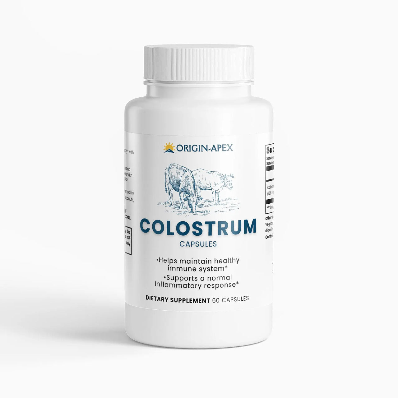 Colostrum Capsules, front of bottle