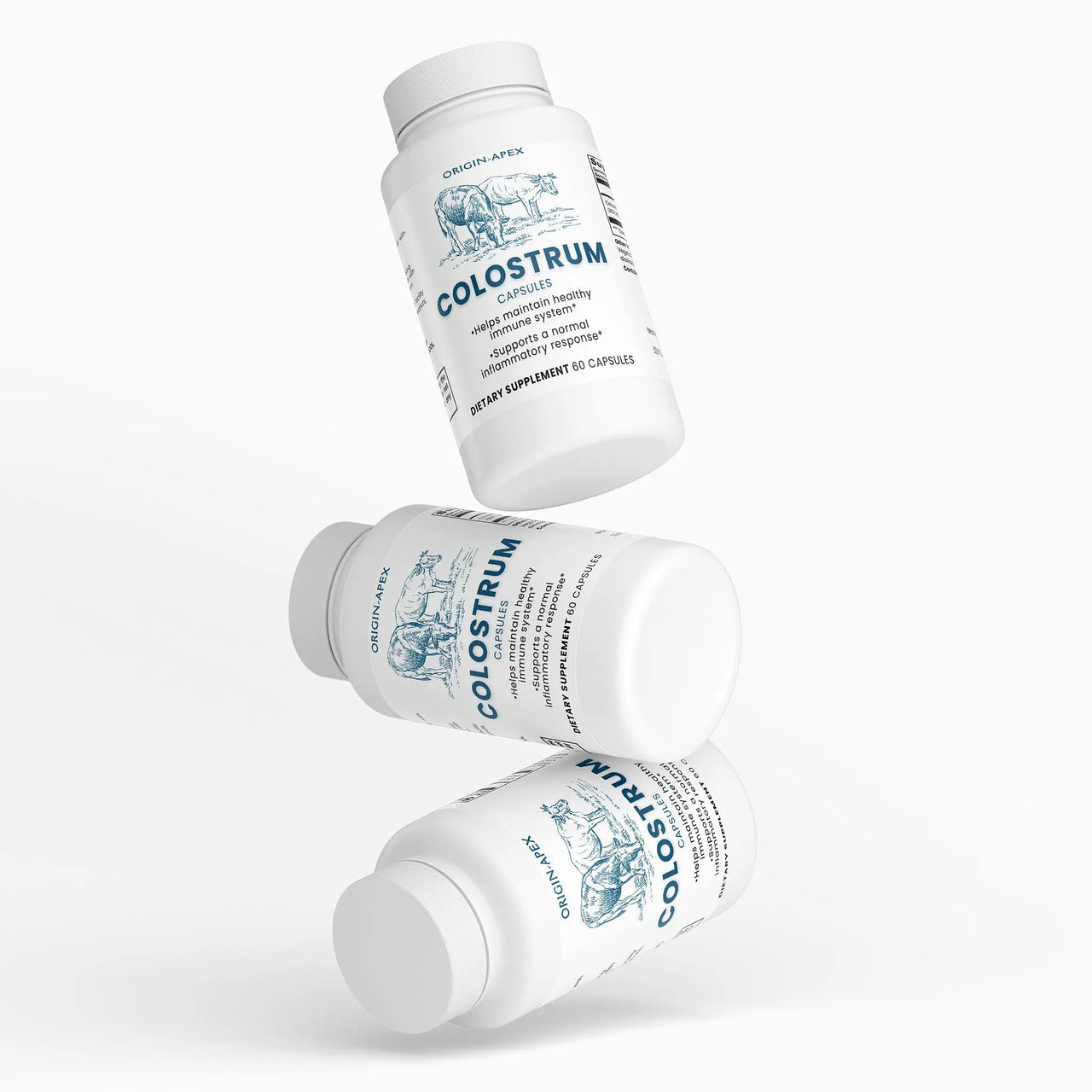 Colostrum Capsules (500mg, 30% IgG) – Immune Defense, Gut Health & Muscle Recovery Support Origin Apex