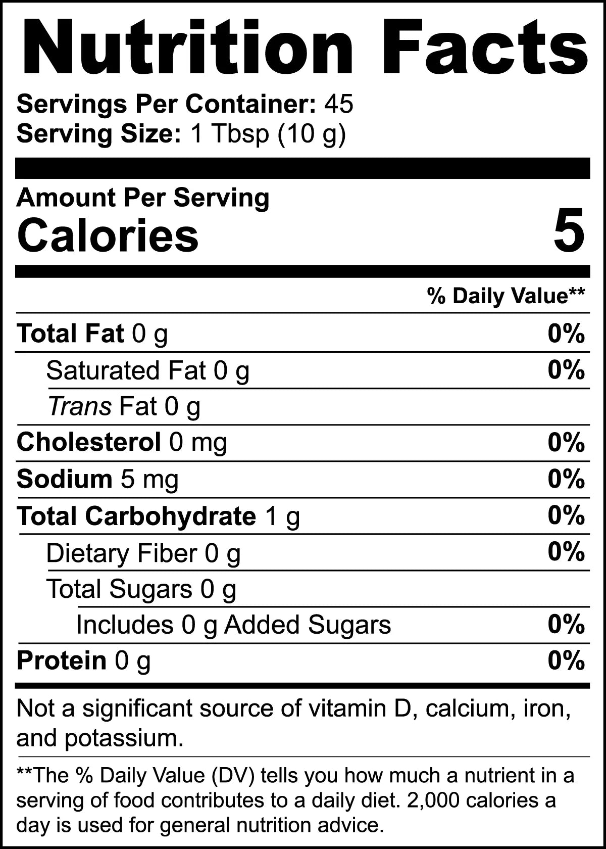 Mushroom Coffee Fusion 16oz supplement facts.