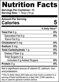 Mushroom Coffee Fusion 16oz supplement facts.