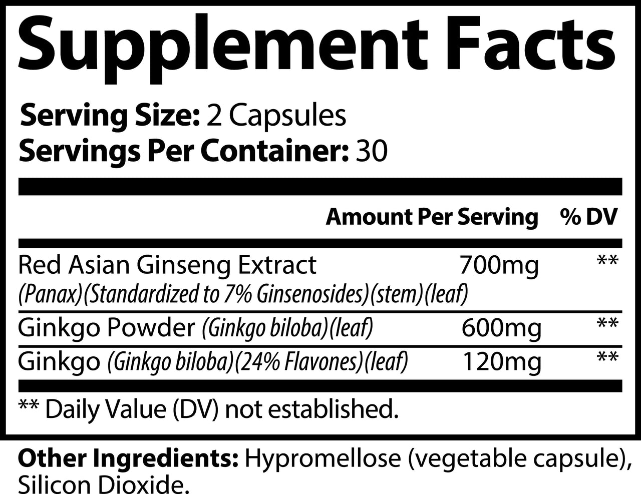 Ginkgo Biloba & Ginseng – Supports Brain Function, Immunity & Energy Origin Apex