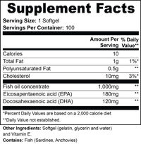 Omega-3 EPA 180mg + DHA 120mg – Essential Support for Heart, Brain & Vision Health Origin Apex